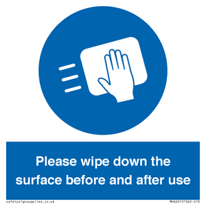 Please wipe down the surface before and after use